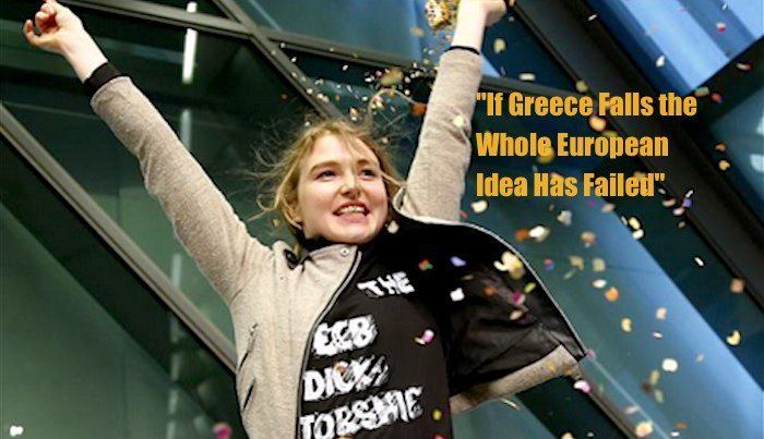 Josephine Witt ECB Protester Josephine Witt 39If Greece Falls the Whole