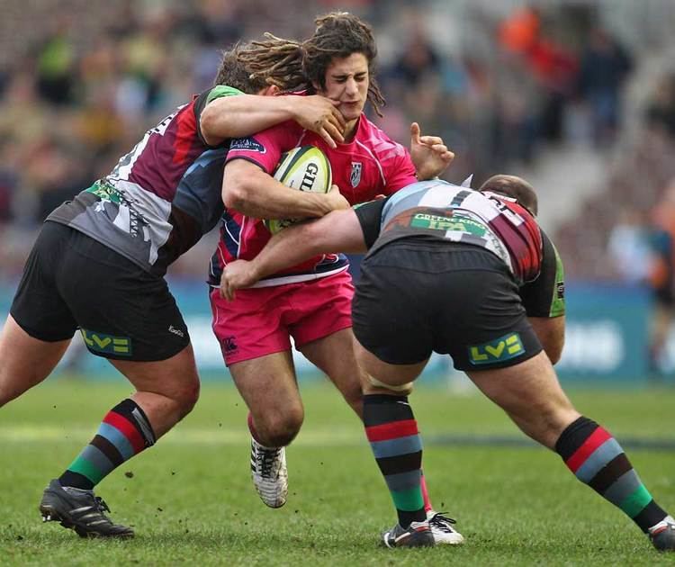 Josh Navidi The Blues39 Josh Navidi is tackled by Harlequins39 John