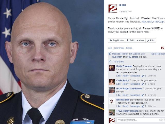 Joshua Wheeler Oklahomans pay respects on Facebook for soldier Joshua