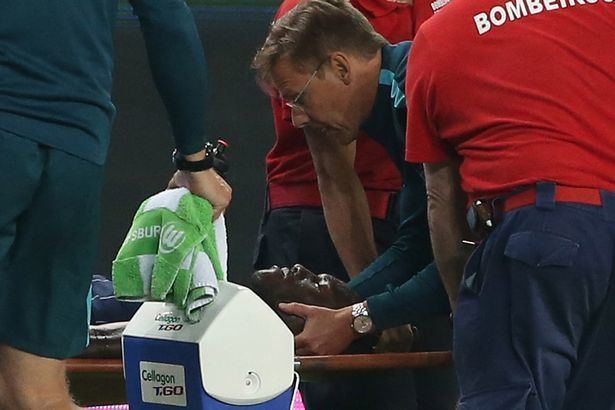 Josuha Guilavogui Wolfsburg star Josuha Guilavogui suffers broken neck but is staying