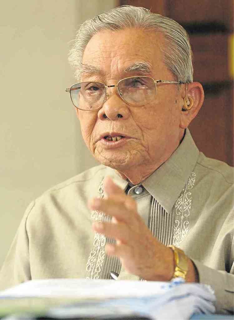 Jovito Salonga Salonga senator patriot statesman 95 Inquirer News