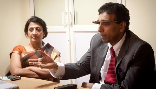 JS Rajkumar Google Glass in the operation theatre Dr J S Rajkumar Chief