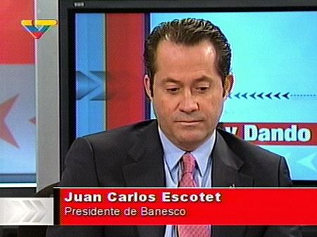 Juan Carlos Escotet Juan Carlos Escotet en VTV la reunin de ayer fue un paso