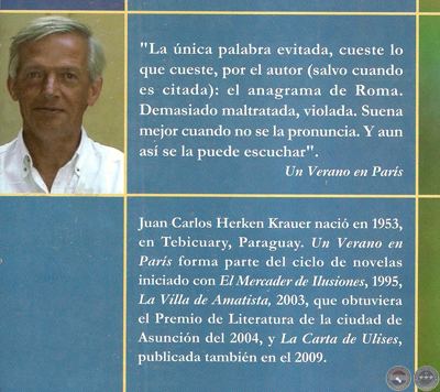Juan Carlos Herken Krauer Portal Guaran UN VERANO EN PARS Novela de JUAN CARLOS HERKEN