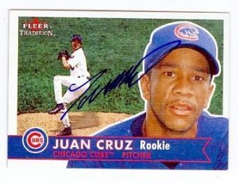 Juan Cruz (baseball) Juan Cruz Memorabilia Autographed Signed