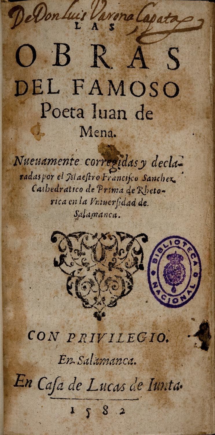 Juan de Mena Exposicin Virtual Biblioteca Nacional de Espaa