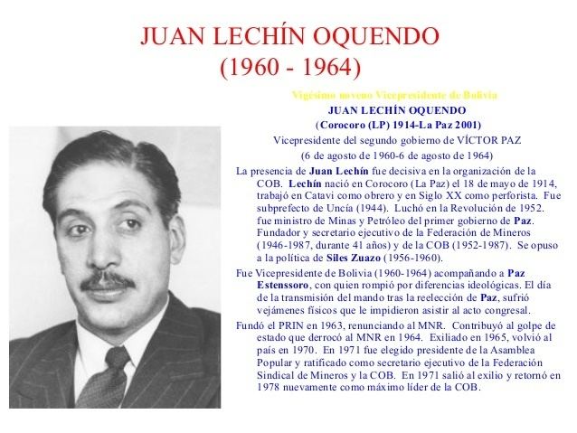 Juan Lechín Oquendo Juan Lechin Oquendo Alchetron The Free Social Encyclopedia