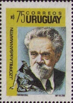 Juan Zorrilla de San Martín PhilateliaNet The literature Stamps Juan Zorrilla de San Martin