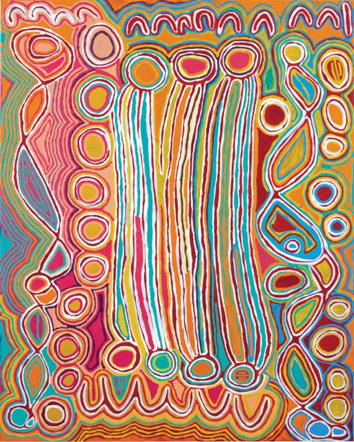 Judy Watson Napangardi Mina Mina Jukurrpa Mina Mina Dreaming Ngalyipi by Judy