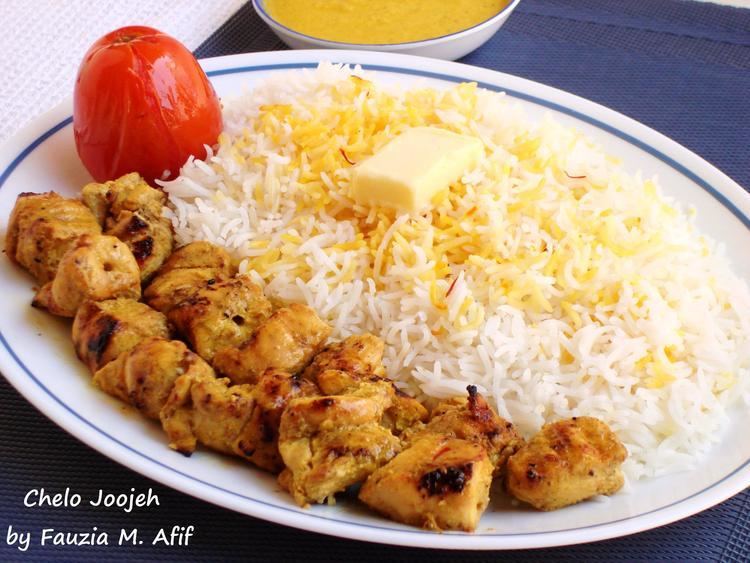 Jujeh kabab Joojeh Kabab Persian Grilled Saffron Chicken Fauzia39s Kitchen Fun