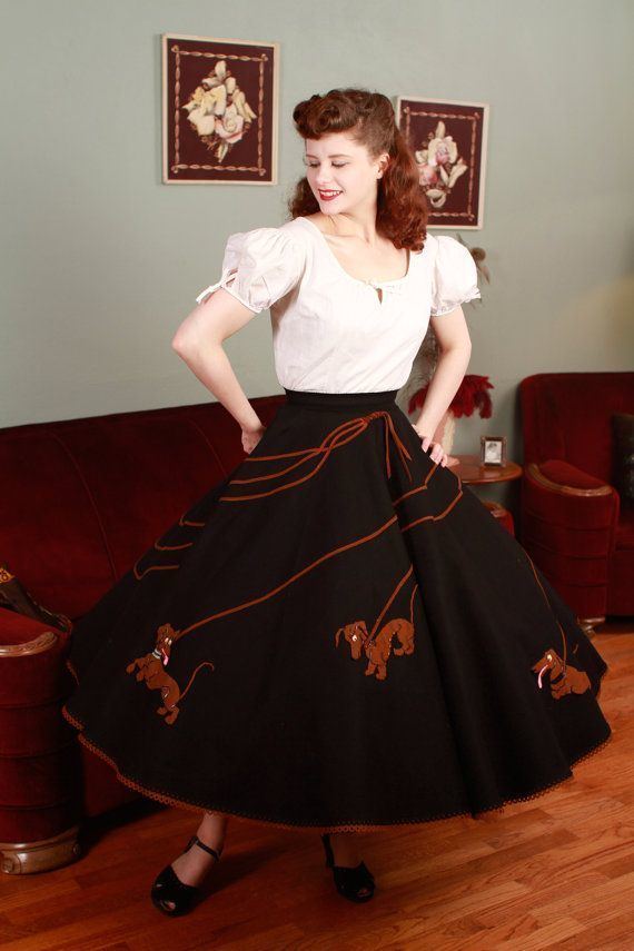 Juli Lynne Charlot RESERVED FOR ANNA Vintage 1950s Skirt Authentic Juli