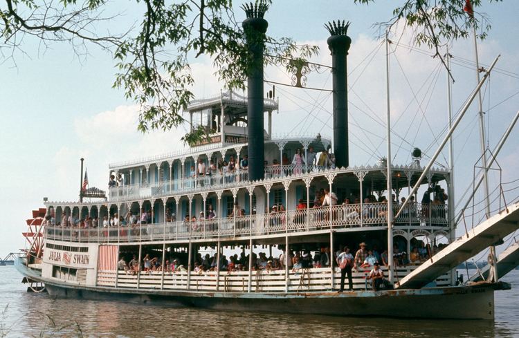 Julia Belle Swain FileJulia Belle Swain on Tennessee River with trees in foreground