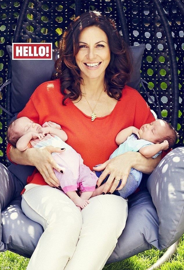 Julia Bradbury Julia Bradbury shows off her IVF twin girls Xanthe and Zena Daily