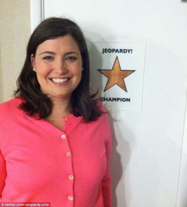 Julia Collins (Jeopardy! contestant) Jeopardy champion Julia Collins has longest winning