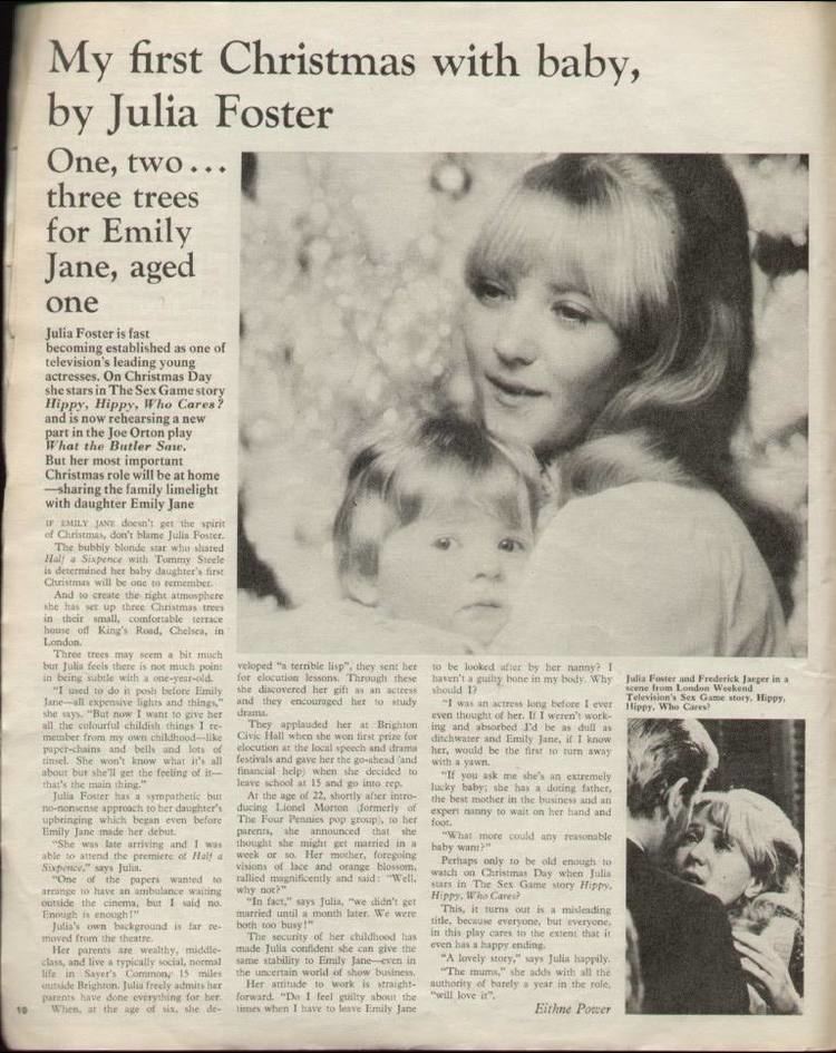 Julia Foster and her daughter Emily Jane featured in a magazine
