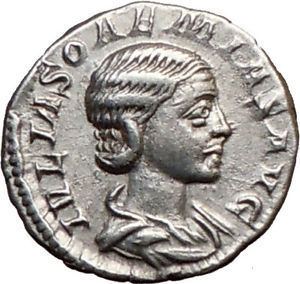 Julia Soaemias JULIA SOAEMIAS 220AD Elagabalus Mother Silver Roman Coin Venus Cult