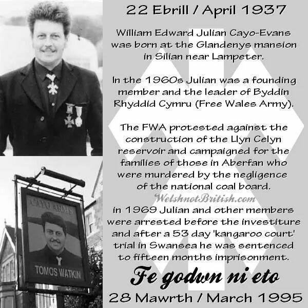 Julian Cayo-Evans Welsh not British on Twitter Died on this day in 1995 Silian