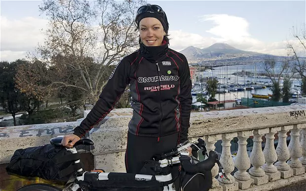 Juliana Buhring Juliana Buhring becomes first woman to cycle round the
