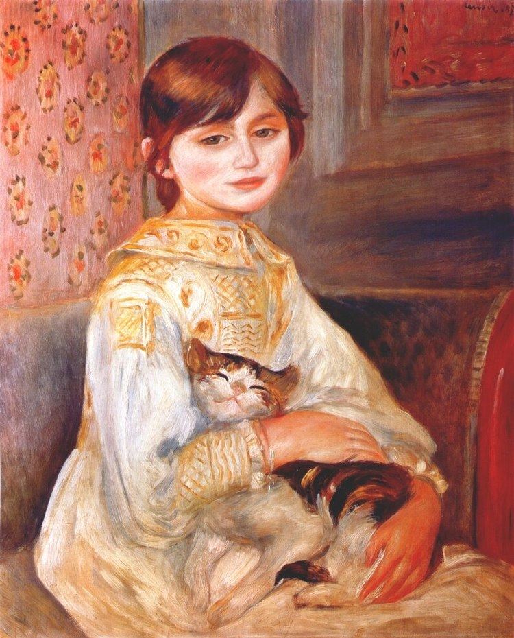 Julie Manet Child with cat julie manet PierreAuguste Renoir