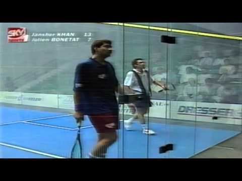 Julien Bonetat Squash Julien Bonetat v Jansher Khan Qatar Squash Classic 1996