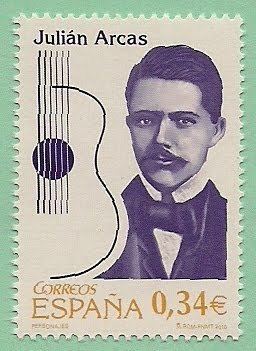 Julián Arcas Stamps of Musicians39 Names starting with A Arcas Julian