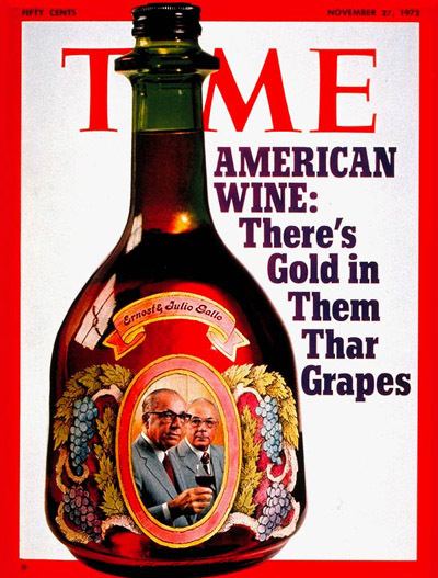 Julio Gallo TIME Magazine Cover Ernest Julio Gallo Nov 27 1972 Wine