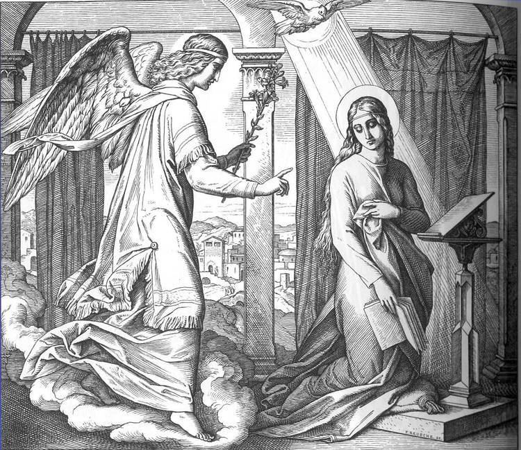 Julius Schnorr von Carolsfeld Gabriels Verkndigung von Maria The Annunciationquot wood