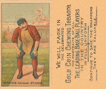 Jumbo McGinnis 1887 Buchner Gold Coin Jumbo McGinnis 88 Baseball Card Value Price