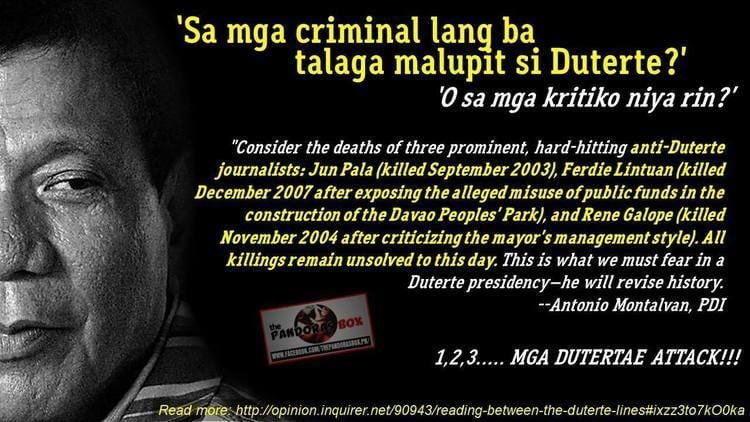 Jun Pala Kin of dead Davao 39journalist39 speaks up defends Duterte from