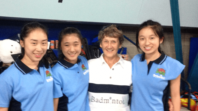 June Bevan Katrina Claudia Nicolle with June Bevan at U17 Austrailian