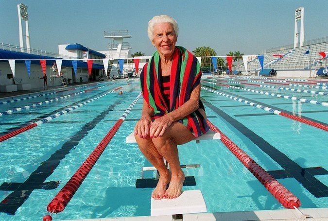 June Krauser Biographies A00144 June Krauser Record Setting Senior Swimming