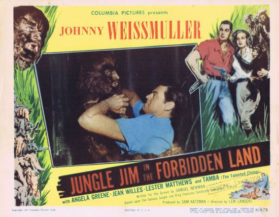 Jungle Jim in the Forbidden Land JUNGLE JIM IN THE FORBIDDEN LAND 1951 Lobby Card 1 Johnny Weissmuller