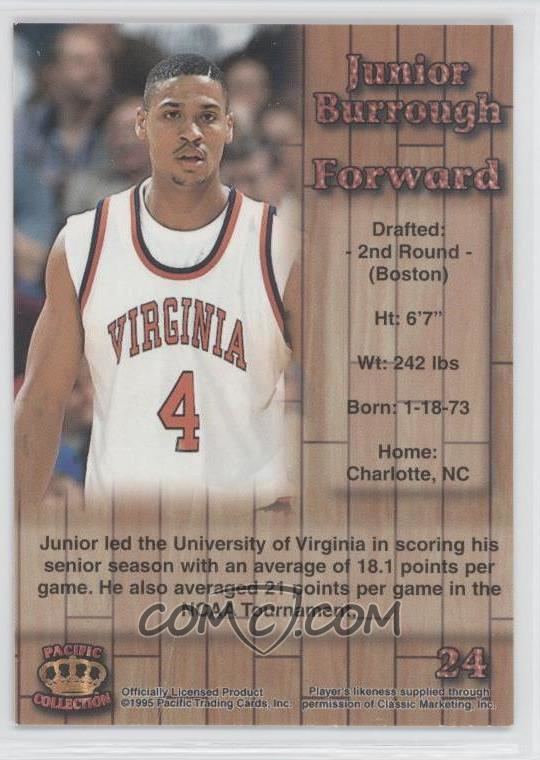 Junior Burrough 1995 Pacific Prism Draft Picks Base Red 24 Junior Burrough