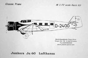 Junkers Ju 60 Classic Plane Junkers Ju 60
