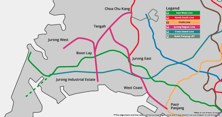 Jurong Region MRT Line Jurong Region Line SGTrainscom