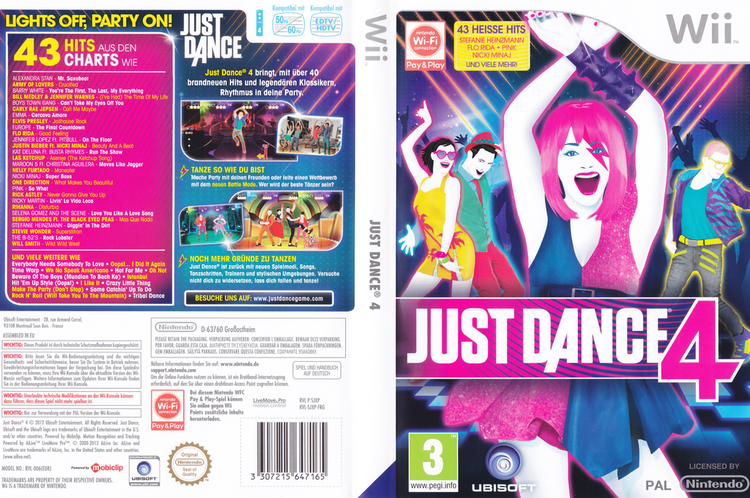 Just Dance 4 artgametdbcomwiicoverfullHQDESJXD41png