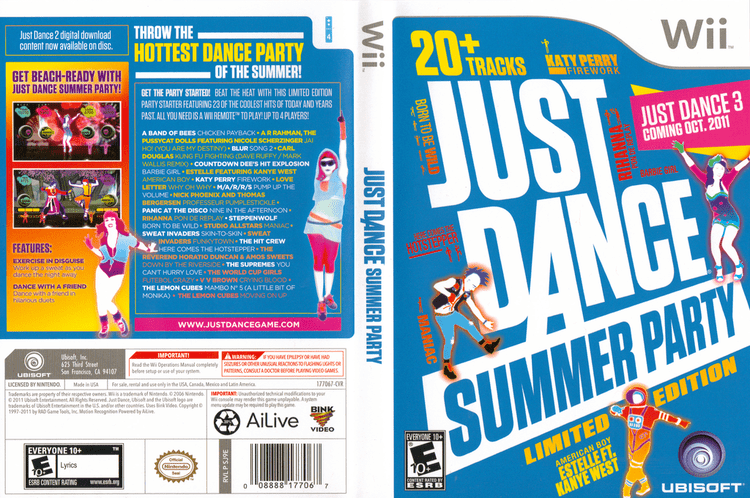Just Dance: Summer Party artgametdbcomwiicoverfullHQUSSJ9E41png