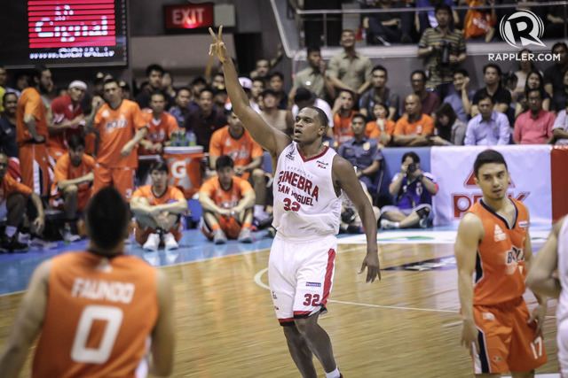 Justin Brownlee WATCH Justin Brownlee hits 3pointer to clinch championship for Ginebra