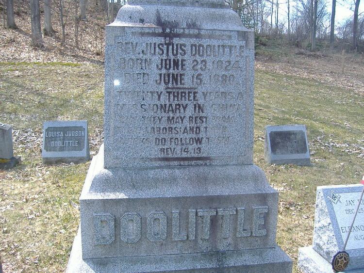 Justus Doolittle Rev Justus Doolittle 1824 1880 Find A Grave Memorial