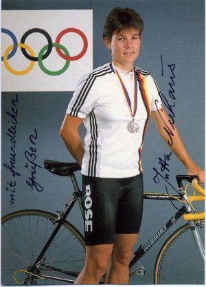 Jutta Niehaus Seoul Cycling Silver JUTTA NIEHAUS Hand Signed Photo 1988