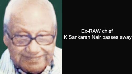 K. Sankaran Nair ExRAW chief passes away Kerala9com