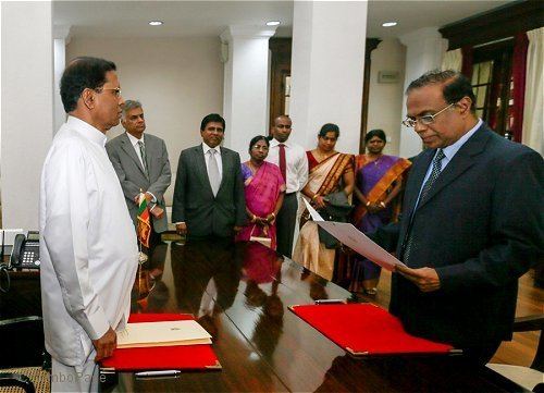 K. Sripavan Sri Lanka Justice K Sripavan takes oaths as Sri Lanka39s