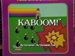 Kaboom! (video game) Atari 2600 VCS Kaboom scans dump download screenshots ads