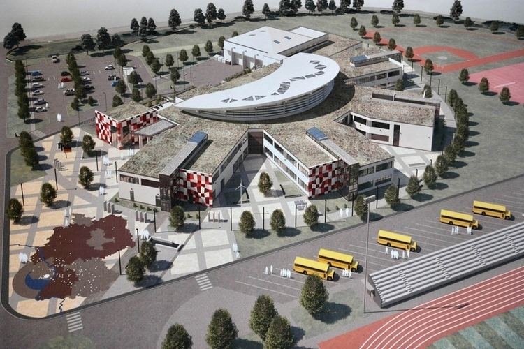 Kaiserslautern High School New DODEA schools designed outside the box Europe Stripes