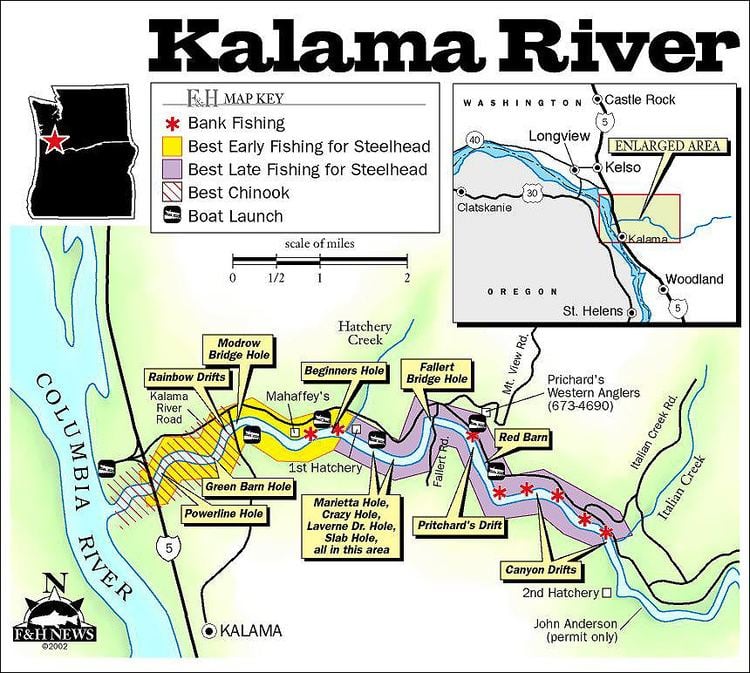 Kalama River Kalama River Map Steelhead University