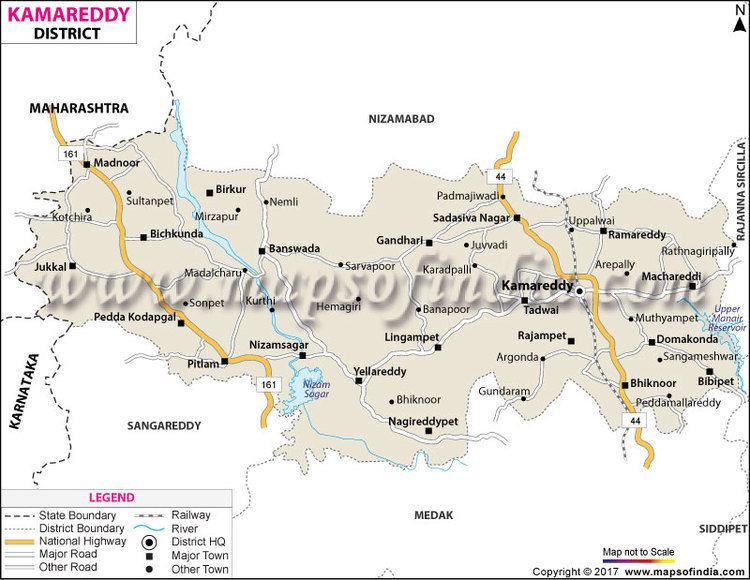 Kamareddy district Kamareddy District Map Telangana