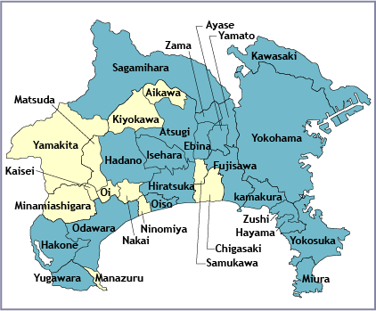 Regions Cities Kanagawa Prefecture