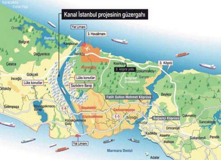 Kanal İstanbul Kanal Istanbul plans come to light Property Turkey