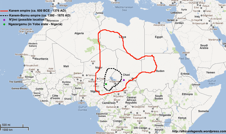 Kanem Empire The KanemBornu Empire linking ancient Chad Libya Cameroon Niger