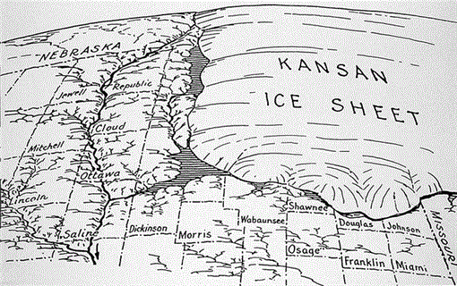 Southern extent of Kansan Glaciation (Pleistocene) in Douglas County, Kansas